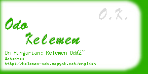 odo kelemen business card